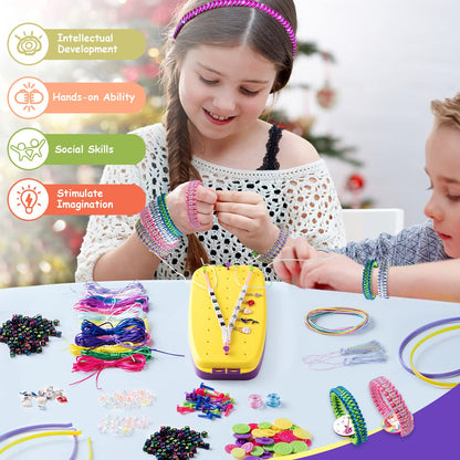 Mactoou 292PCS Friendship Bracelet Making Kit, Girls Presents Ages 7 8 9 10 11 12 Year Old, Arts and Crafts for Kids Ages 8-12, DIY Jewellery Making Kits Birthday Present for Teen Girls