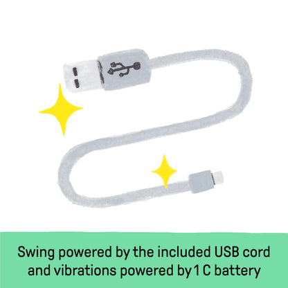 Ingenuity SimpleComfort baby swing with multi-direction motion, vibrations, and nature sounds for infants 0-9 months.