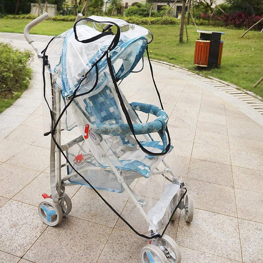 Universal Stroller Rain Cover for Pushchair Pram Buggy Upgrade Rainproof Dustproof Windproof Rain Cover with Canopy and Zipper Door Easy Baby Lift in and Out,Easy to Install,Ideal Air Circulation