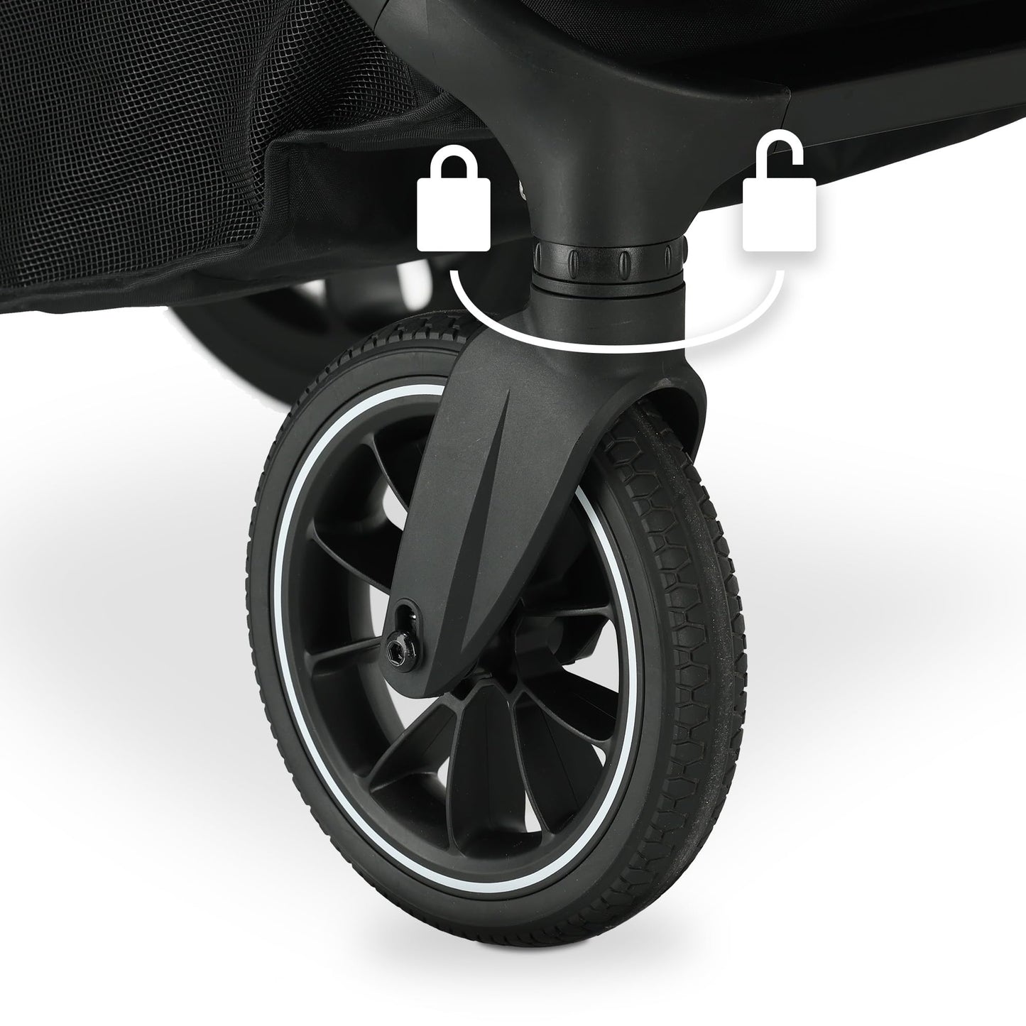 Deryan EVY V2 Pram for 2 Children, Newborn Preschool Toddlers and Toddlers of Preschool Age, Baby Pram Buggy up to 50 kg, Baby Pram, Travel Suitcase, 2-in-1 Complete Set, Black