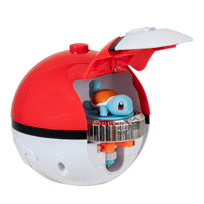 Pokémon Battle Spinner Single-Pack featuring a detailed Squirtle figure on a colorful background.