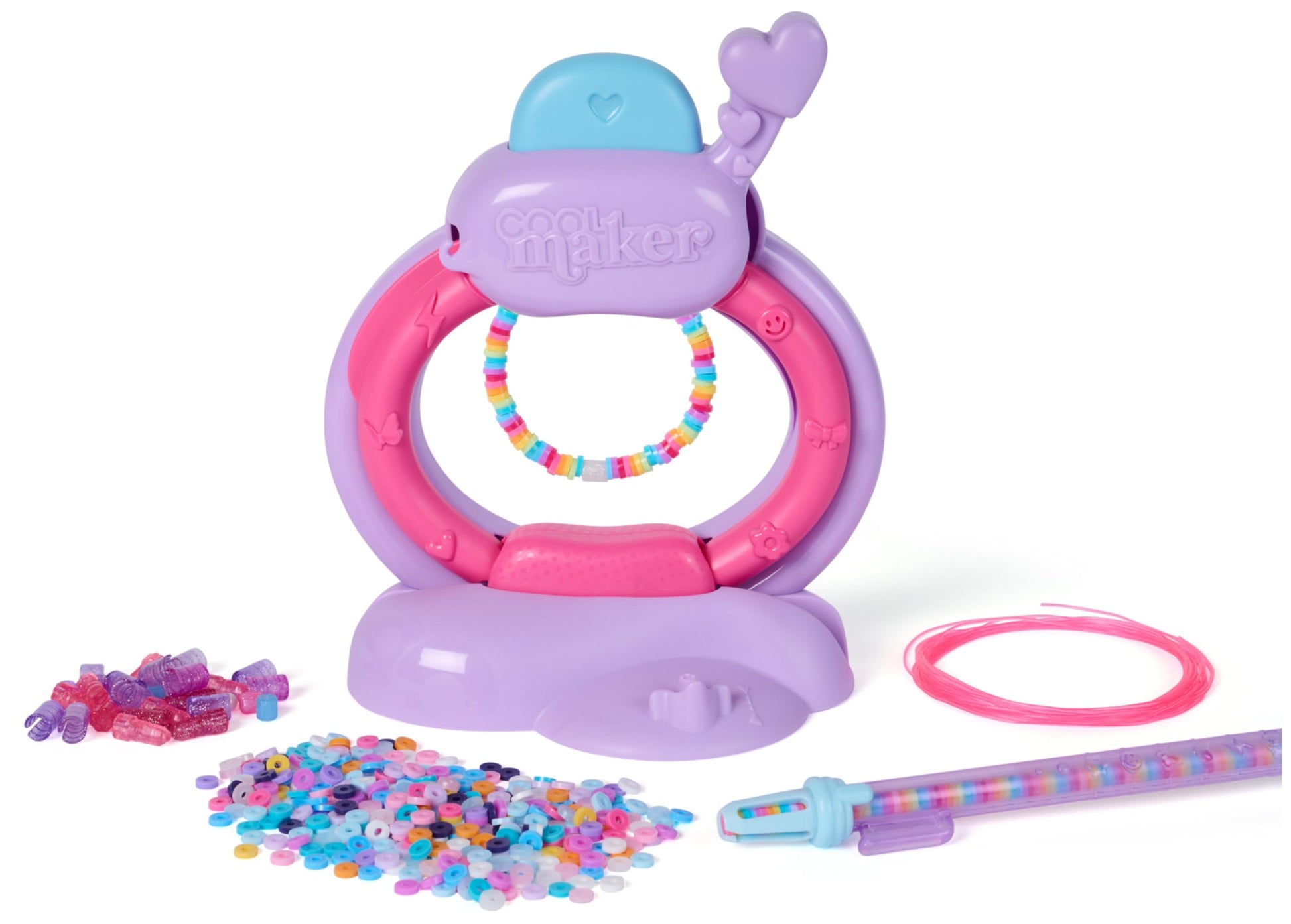 Cool MAKER Stack’d Heishi Studio Bracelet Making Kit with over 1200 beads, beading pen, and supplies for kids ages 7+