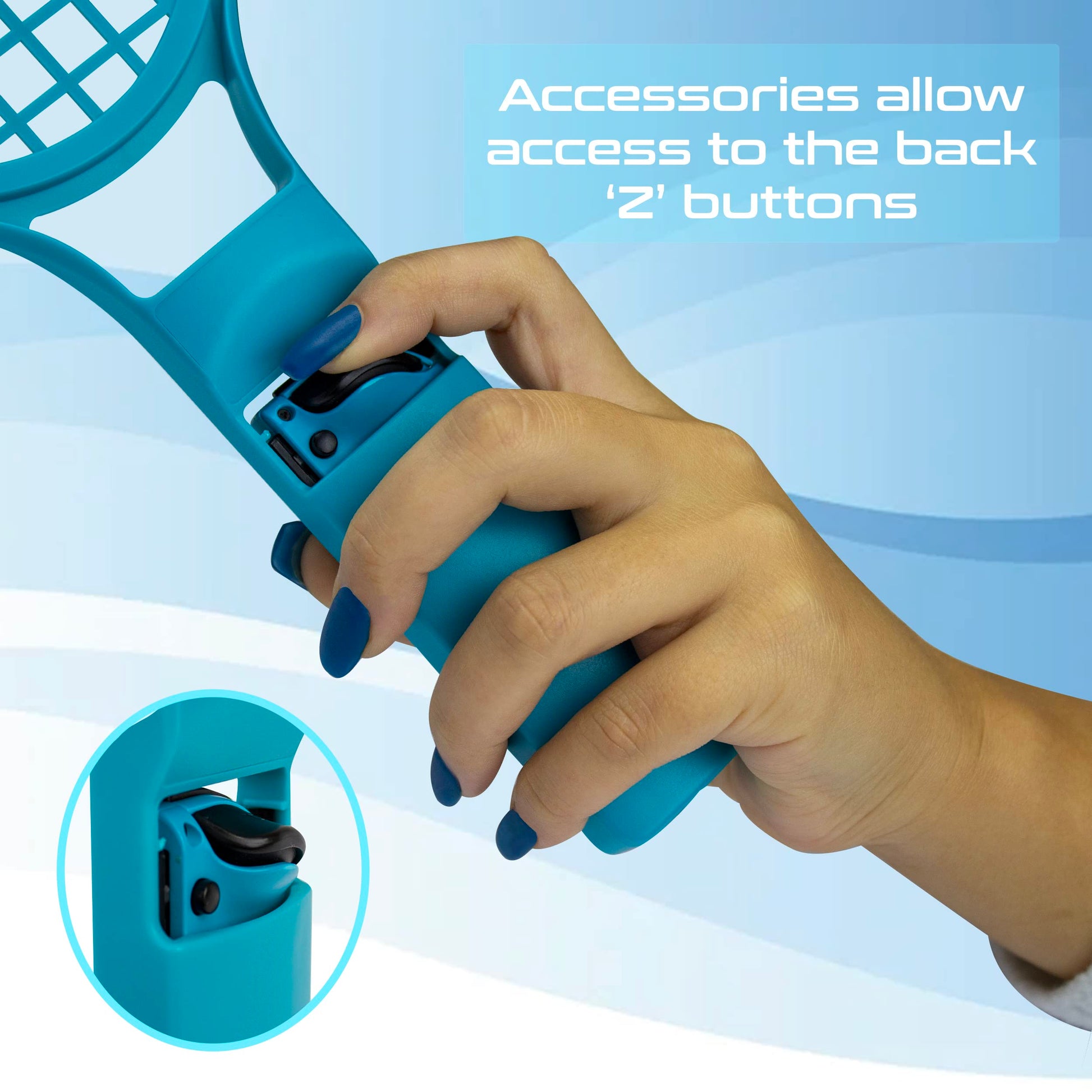 Orzly Switch Sports Games 2024 accessories bundle with tennis rackets, golf clubs, chambara swords, soccer straps, joycon grips, carry bag