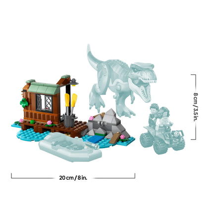 LEGO Jurassic World T. rex River Escape - Interactive Dinosaur Toy - incl. a Dino Figure, Boat Toy, ATV & 2 Minifigures - Gift for 5+ Year Old Boys & Girls - 76975
