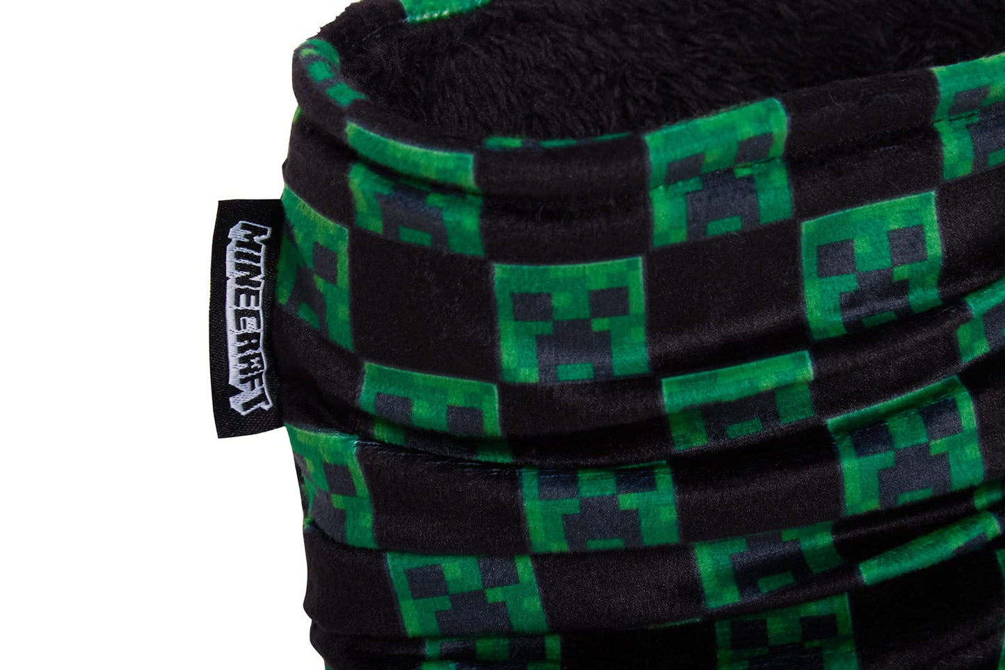 Minecraft Boys Slipper Boots Kids Creeper Gamer Fleece Lined Slippers for Gamers House Shoes Black/Green 6 UK