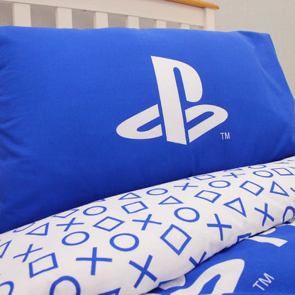 Character World PlayStation Official Single Duvet Cover Set, Banner Design | Reversible 2 Sided Bedding Cover Official Merchandise Including Matching Pillow Case | Gaming Single Bed Quilt