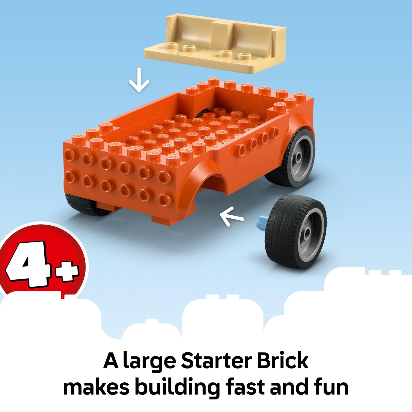 LEGO Bluey: Bluey's Beach & Family Car Trip Toy with 3 Minifigures incl. Bingo & Chilli, plus 2 Surfboards, a Sand Castle & Fun Accessories - Birthday Gift for 4+ Year Old Girls & Boys - 11202
