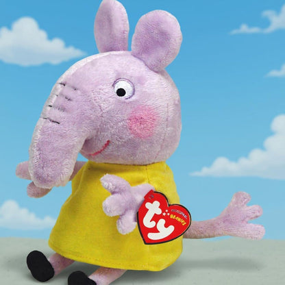 TY Peppa Pig Beanies 6-Piece Set - Peppa, George, Rebecca, Freddy, Candy and Emily - Soft Plush Toy for Kids - Collectible Stuffed Animal Plushies - Cuddly Soft Toys for Children