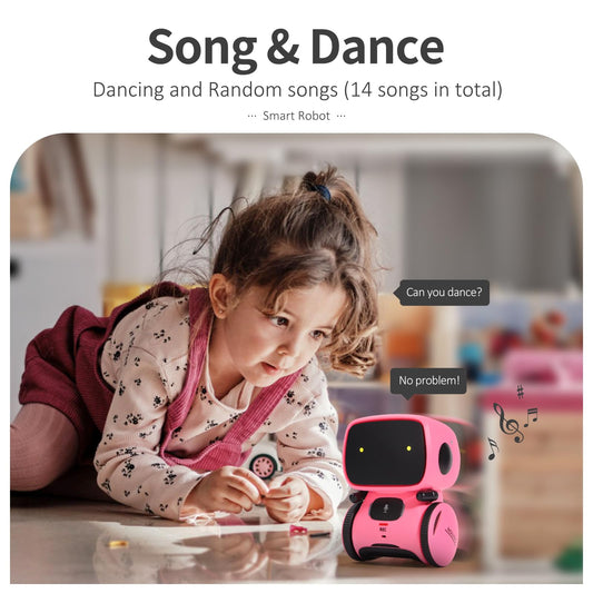 GILOBABY Interactive Smart Robot for Kids, Intelligent Children's Robotic Toy 3 Years Old Up, Voice Control & Touch Sense, Dance, Sing, Walk, Record & Speak Like You