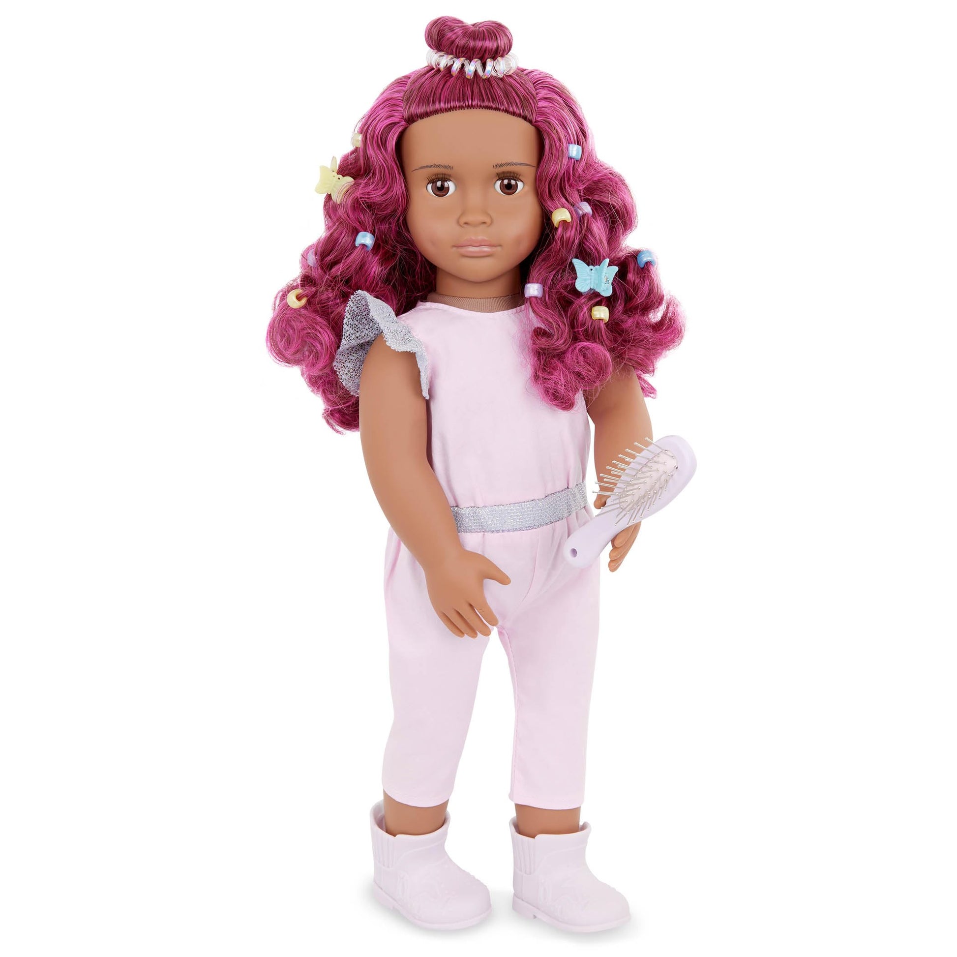 Our Generation Estra 18-inch fashion doll with hair play foal Delta Duo in a playful setting for kids aged 3 and up.