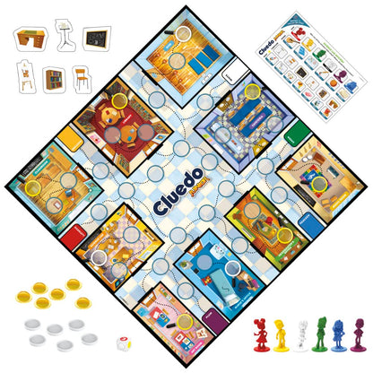 Hasbro Gaming Cluedo Junior Board Game, Reimagined Classic for 2-6 Players, Detective Games for Boys and Girls, 2 in 1 with 2-sided Gameboard, Fun Toy