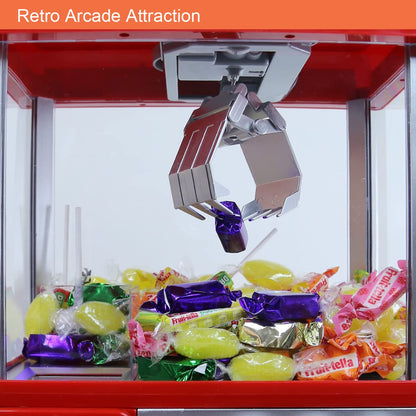 Global Gizmos Claw Machine/Vending Machine Toy Retro Arcade Claw Machine For Kids/Candy Grabber Machine/Battery Operated and Coins Included (26x35x19.5cm)