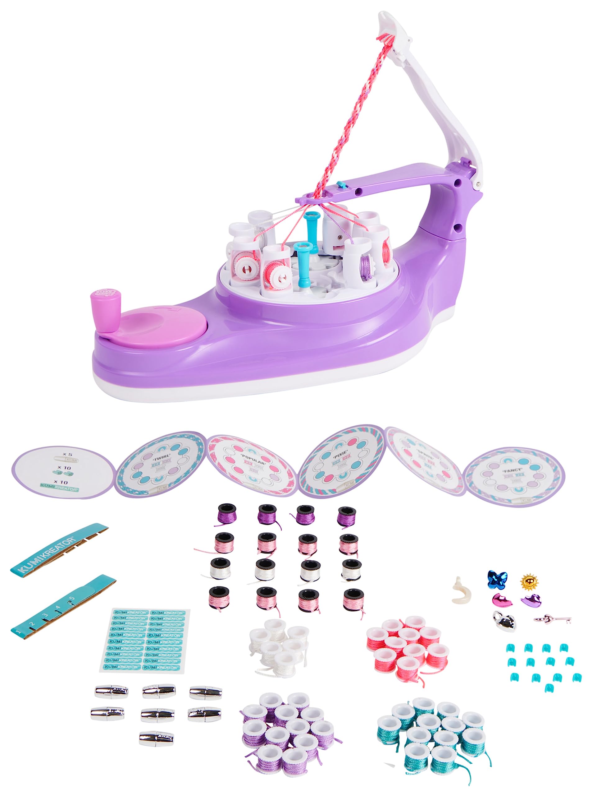 Cool MAKER KumiKreator bead and braider kit for kids, featuring colorful beads and tools for making friendship necklaces and bracelets