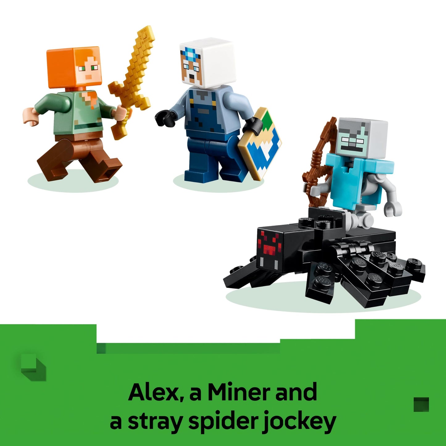 LEGO Minecraft The Pickaxe Mine - Interactive Building Toy - incl. Alex, Miner and Stray Spider Jockey Figures - Collectible Gamer Gift for 8+ Year Old Boys & Girls - 21277