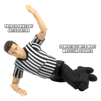 Figures Toy Company Figures Toy Ultimate Referee with Deluxe Articulation for WWE Wrestling Action Figures,Multi-color,6 Inch(Pack of 1)