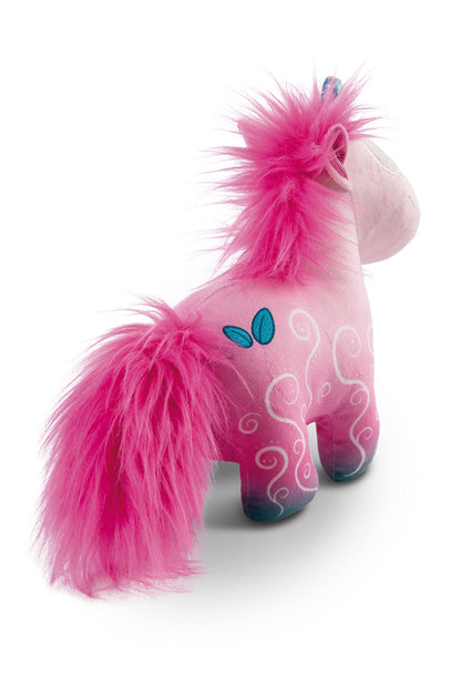 NICI 49106 Cuddly Unicorn Midnight Floral 22cm Pink Standing-Sustainable Made Plush, Cute Soft Toy to Cuddle and Play with, for Children & Adults, Gift idea