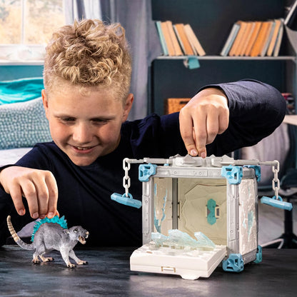 SCHLEICH Eldrador Creatures - 40 PC Ice Battle Cave with Rat Toy Playset - Frozen Rodent Figurine for Boys and Girls with Expandable Fortress - Interactive, Imaginative Play for Kids Ages 7+ | 42676