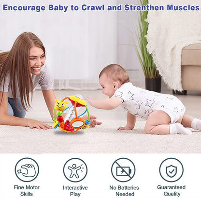 HOLA Baby Toys 0-6 Months Baby Rattle Toys Set Activity Ball, Baby Toys 6 Months Plus Shaker Grab Spin Early Education Learning Sensory Toy, Gift for 3 6 9 12 Months Newborn Babies Toddler Boys Girls