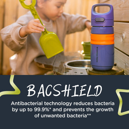 Tommee Tippee Superstar Flip Top Sportee Cup, 18m+ Toddler Drinking Trainer Bottle, Leak and Shake Proof, Hygienic Antibacterial Spout, Bite Resistant, 500ml, Purple