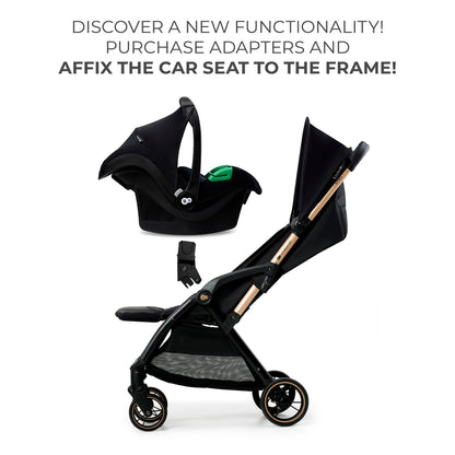 Kinderkraft APINO Pushchair, Reclining Buggy, Sports Pushchair, Lightweight, Gray