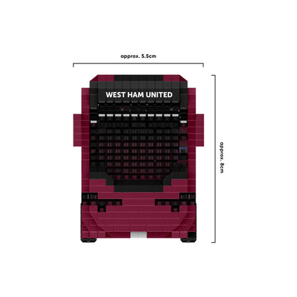 FOCO Officially Licensed West Ham United FC Football BRXLZ Bricks 3D Coach Toy Model - Premier League Construction Toy - 1347 Pieces - Ages 12+ - Sports Merchandise