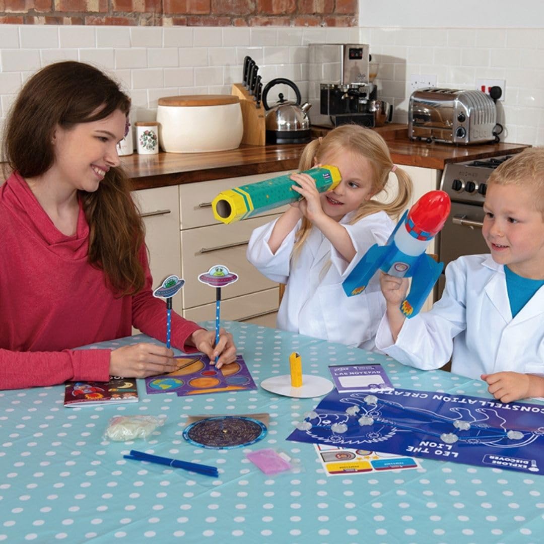 Galt Space Lab STEM craft kit for kids with experiments including creating constellations and launching rockets, ages 6 plus