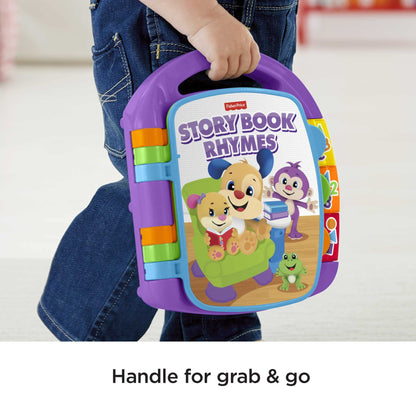 Fisher-Price Storybook Rhymes Learning Toy with Lights and Music for Babies and Toddlers, Laugh & Learn UK English Version, CDH26