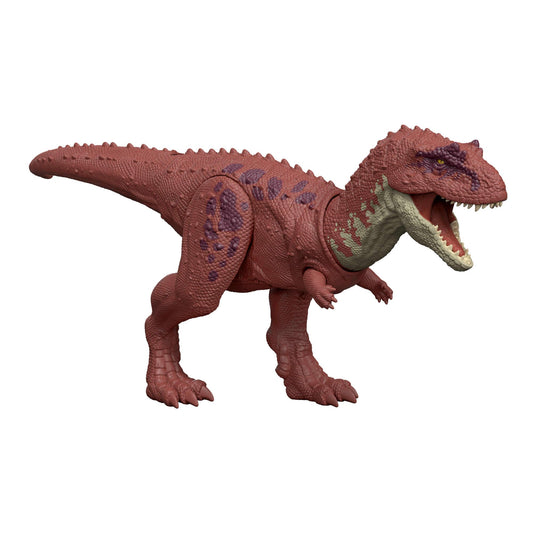 Mattel Jurassic World Rebirth Wild Roar Dinosaur Toy, Aucasaurus with Tail Controlled Chomp, Posable Multi Direction Attack & Sound, Digital Play, JGB88