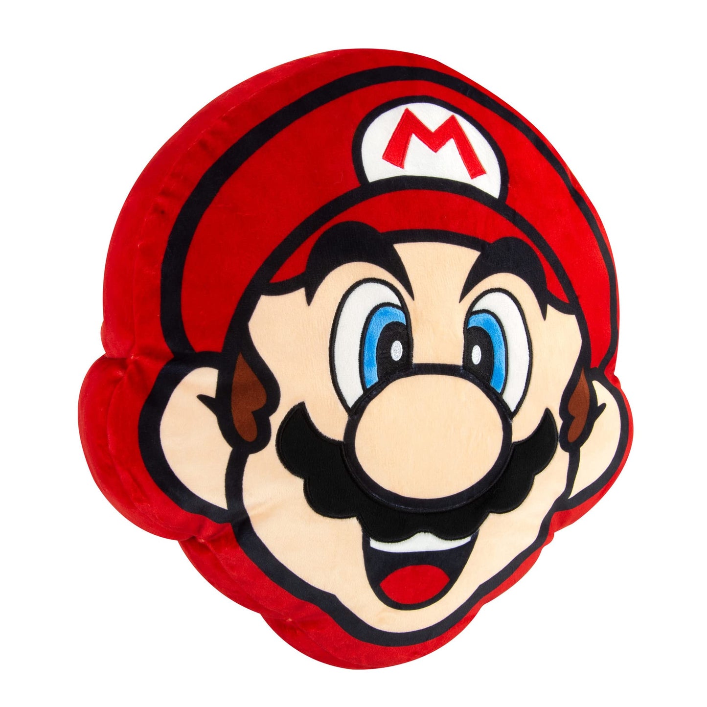 Club Mocchi Mocchi T12423 Mega, Nintendo Merchandise, Bedroom Accessories, Super Mario Cushion for Boys and Girls Aged 3 Years and Older, 15 Inch Plush Toy, Multi