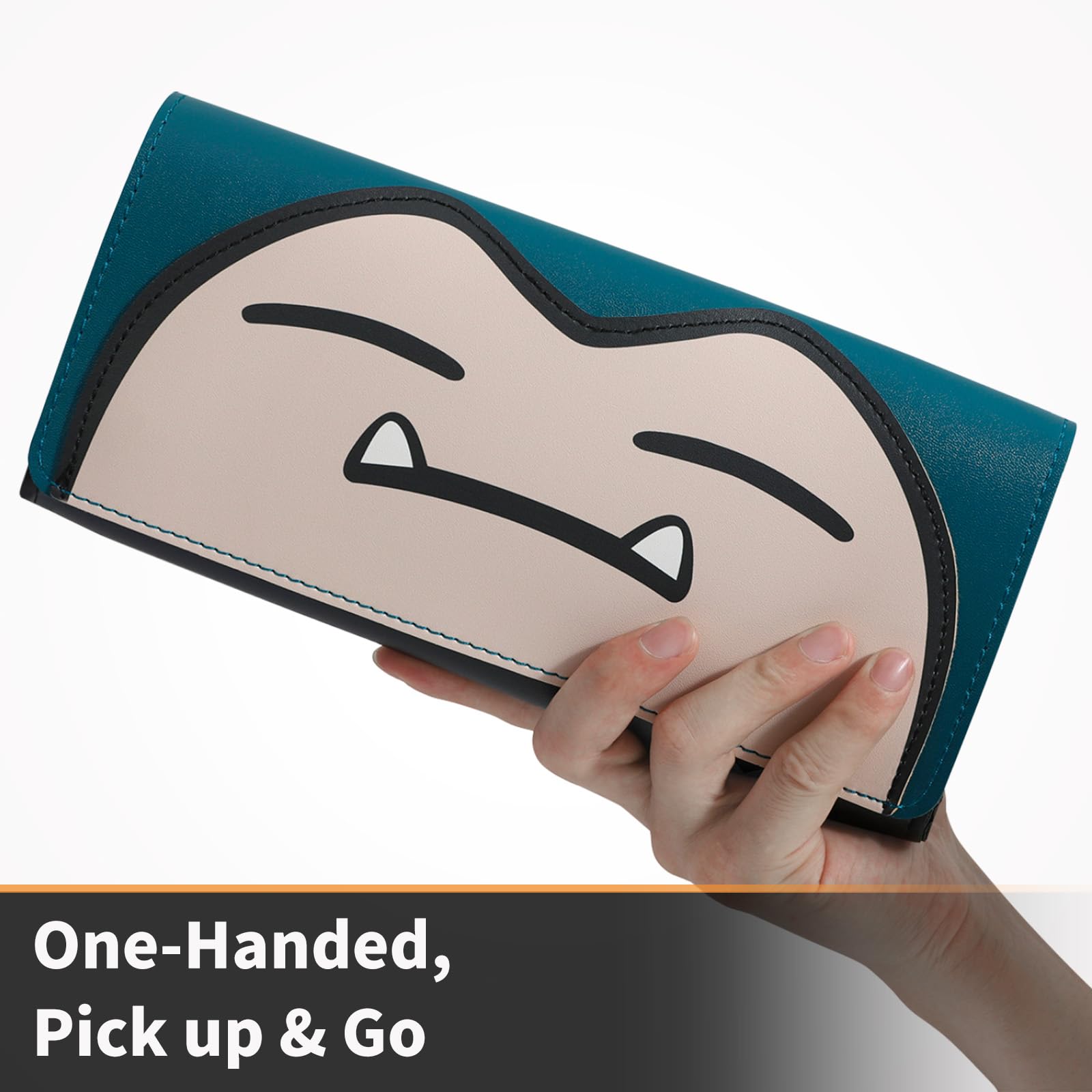 Blue PALPOW Switch 2 case with slim design, 5 game card holders, leather sleeve pouch, and space for Nintendo Switch console and accessories.