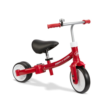 Radio Flyer Triple Play Trike, Red Toddler Tricycle, Balance Bike, and Ride On For 1-3 Years