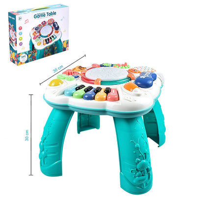 Cemirk baby activity table with musical toys, colorful play center for infants and toddlers aged 6 months to 3 years.
