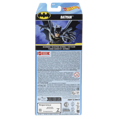 Hot Wheels Batman toy car 5-pack featuring 1:64 scale die-cast vehicles, including the iconic Batmobile.