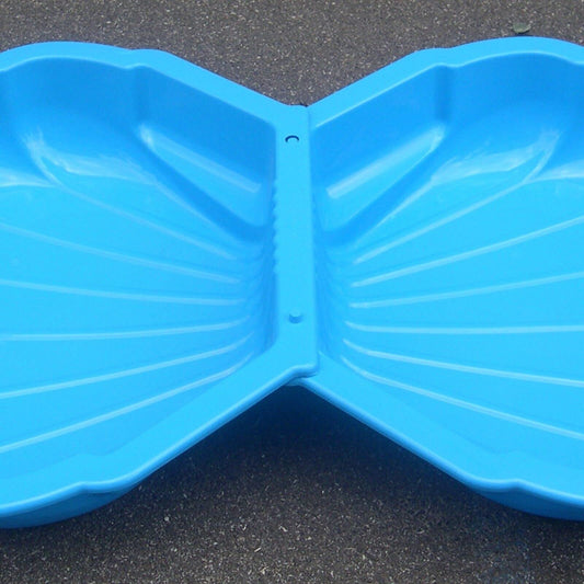 URBN-TOYS Shell Clam Shaped Plastic Sandpit Outdoor Garden Fun Paddling Ball Pool Sand Pit (Blue)