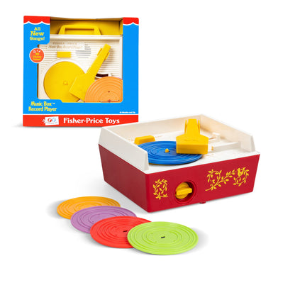 Fisher-Price 01697 Classics Music Box Record Player Baby Musical Toy, Pretend Play For Boys And Girls, Ages 18 Months+, 1697, Multicolour