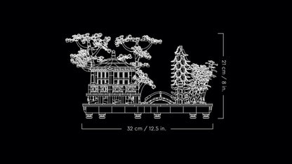 LEGO 10315 Icons Tranquil Garden, Botanical Zen Garden Kit for Adults with Lotus Flowers, Customisable Desk Decoration, Inspired by Japanese Traditions, Mindful Gardening Gift for Women, Men