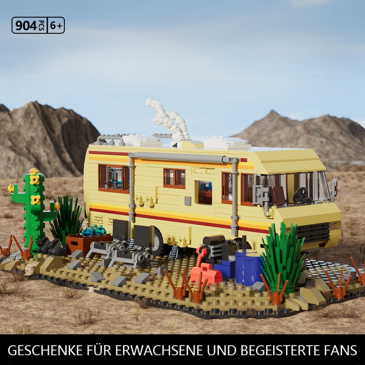 TOY PLAYER Breaking RV Adventure Building Set, MOC Upgraded Classic Scene, Compatible with Lego for Adults, for Adults and Avid Fans