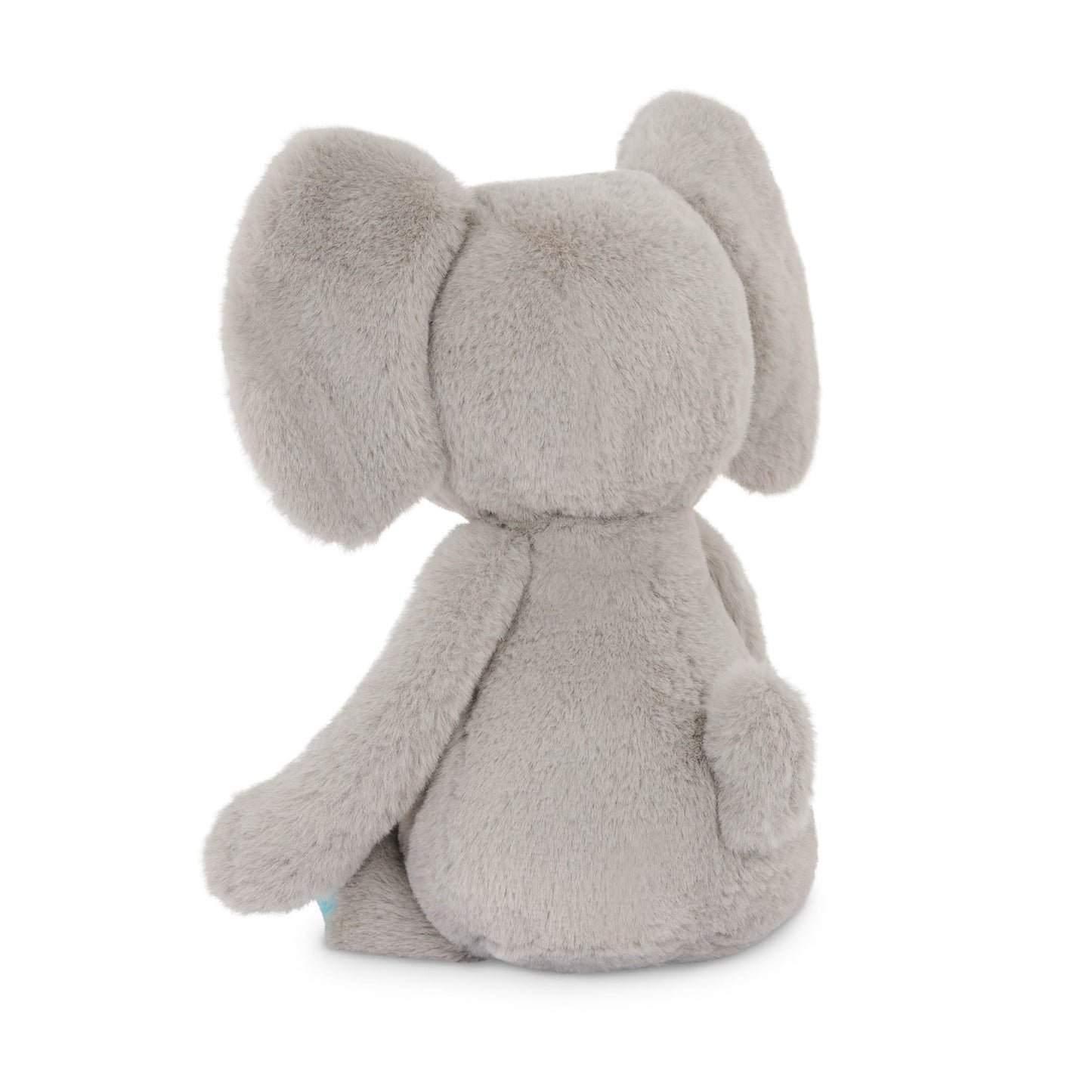 Soft B. toys Plush Elephant Doll, cuddly stuffed animal for all ages, featuring a gentle design with plush fabric and washable material.