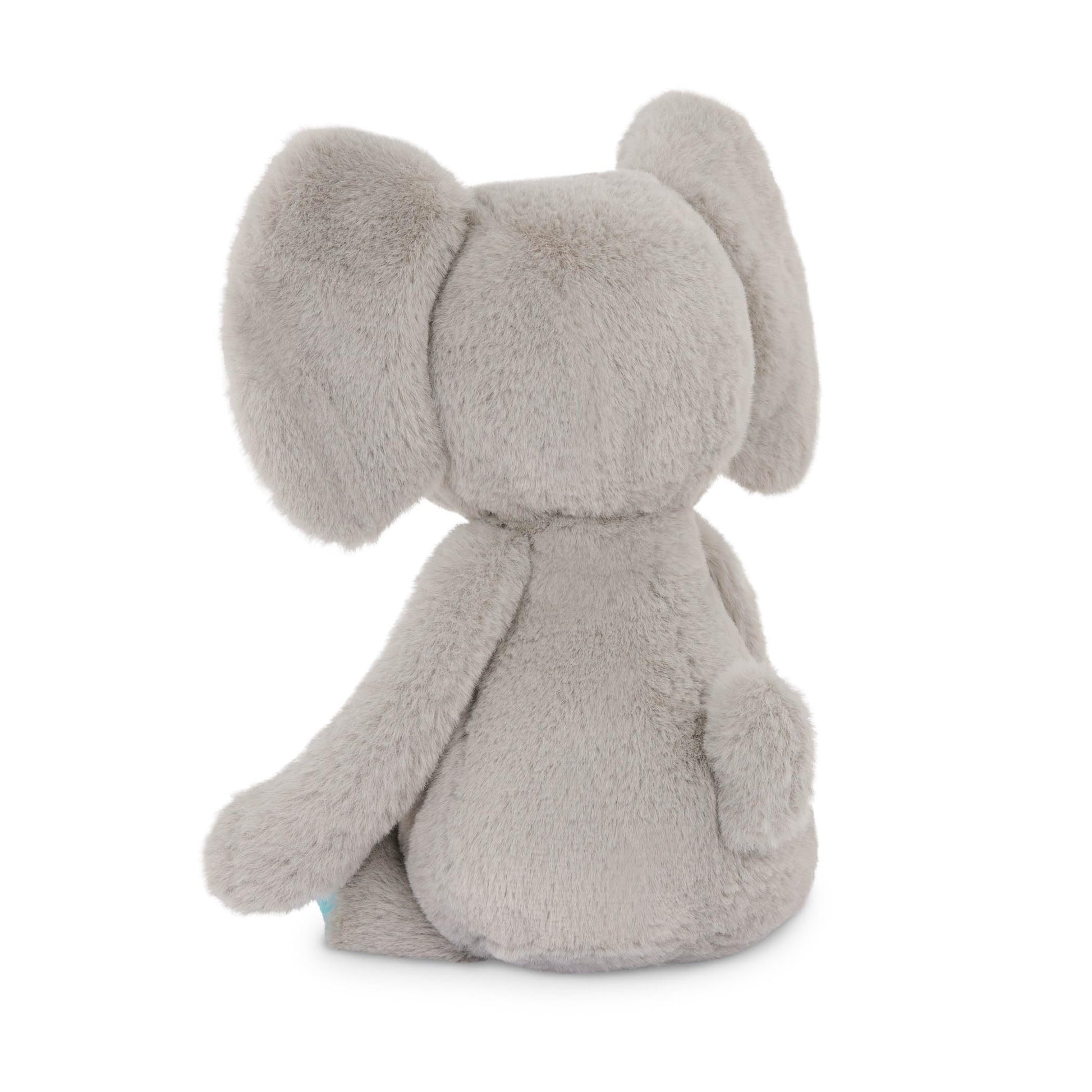 Soft B. toys Plush Elephant Doll, cuddly stuffed animal for all ages, featuring a gentle design with plush fabric and washable material.