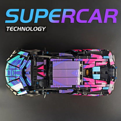 MOCBROPCS Remote Control Car Building Set, 1:14 Technical Sports Racing Car Building Kit, with Motors and Rechargeable Battery, Toys Gift for Adults & Boys Age 12+ (1314 PCS)