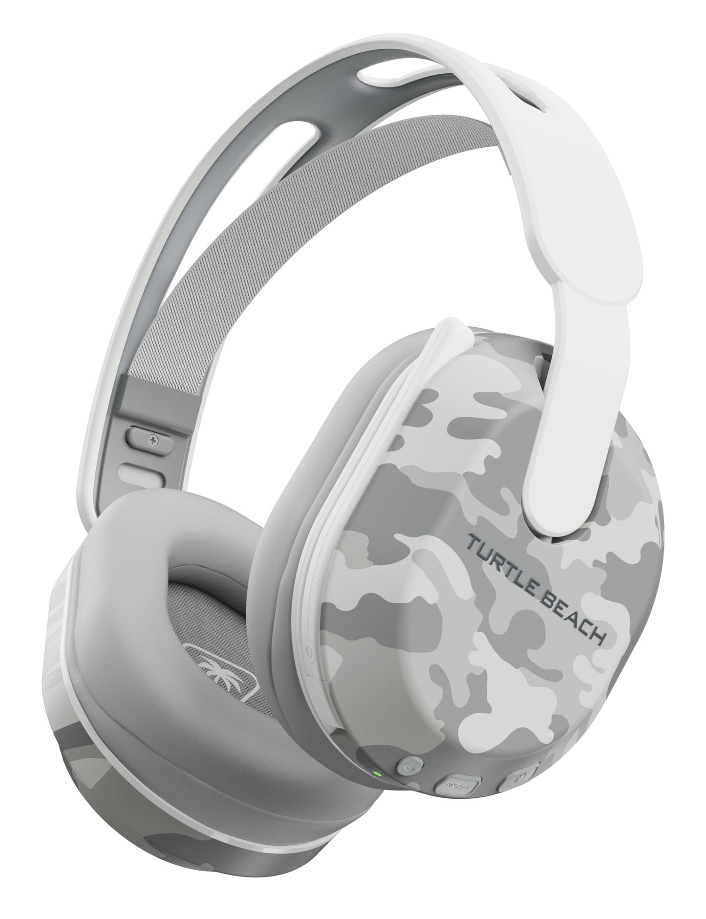 Turtle Beach Stealth 500 Arctic Camo Xbox wireless gaming headset with 40-hour battery, ear cups, microphone, and Bluetooth connectivity.