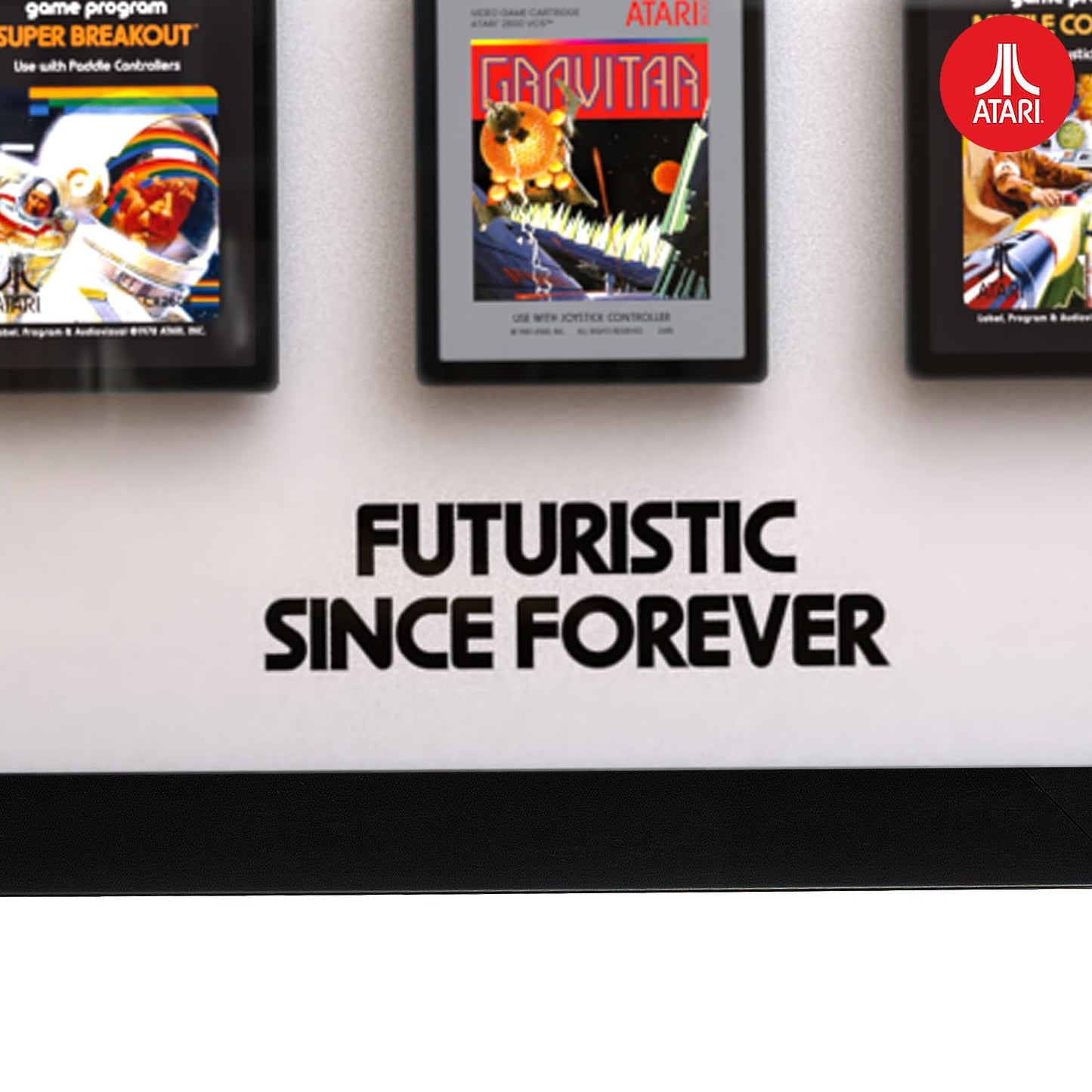 Official Atari 3D Wall Art, Authentic Cartridges Collection for Gaming Setup, Gamer Wallpaper, Gaming-Room Decor and Wall Stickers, Black Frame - ThumbsUp!