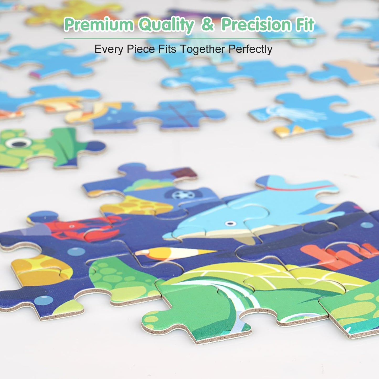 Sea Turtle Jigsaw Puzzle for Kids, 108 Pieces Jigsaw Puzzle with Large Pieces for Kids Age 4 5 6 7 8 9 10 Years.
