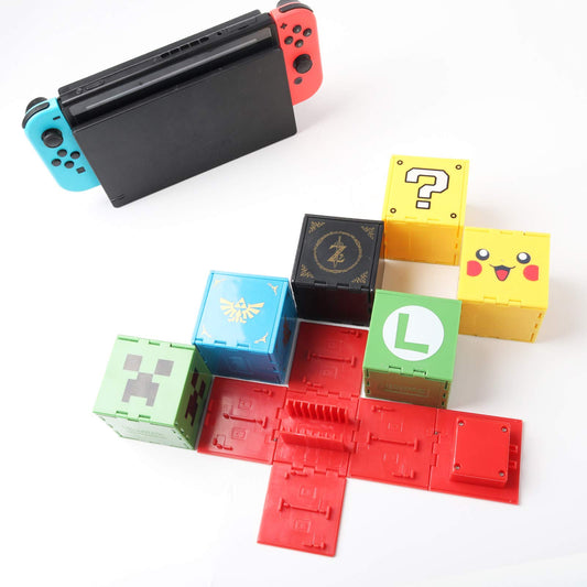 BAYINBROOK Nintendo Switch game storage case in green with 16 card slots, hard shell protective video game card organizer for travel.