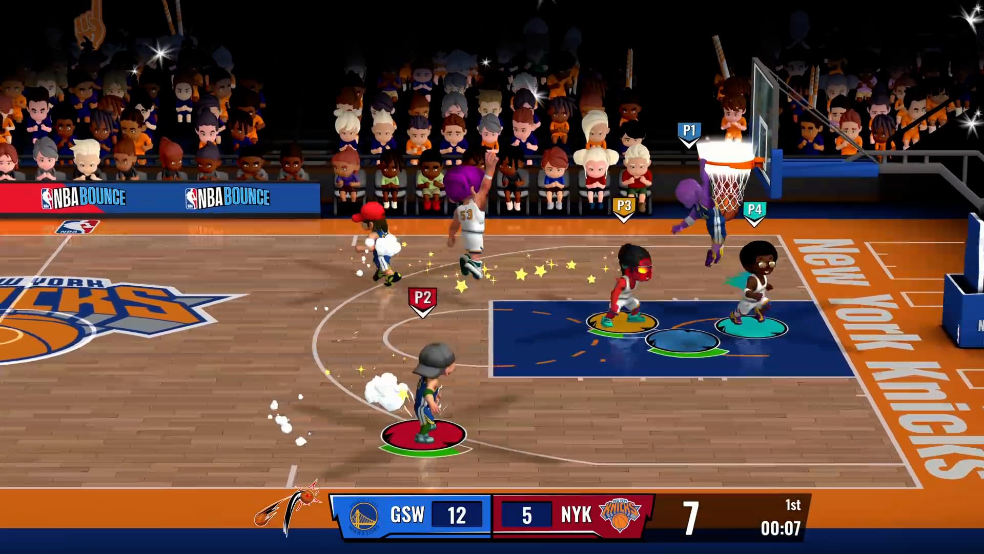 NBA Bounce PS5 video game by Outright Games, featuring colorful basketball-themed cover art and gaming artwork.