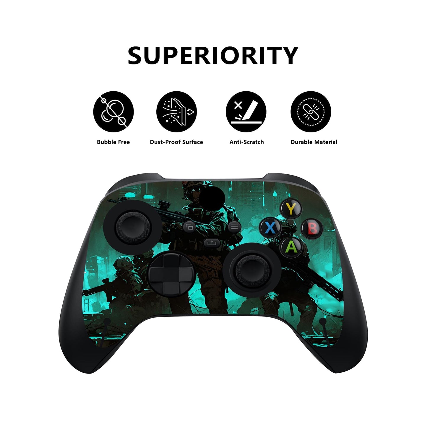 playvital custom vinyl skin for Xbox Series X console and controller with Fearlessness design decal cover sticker set.