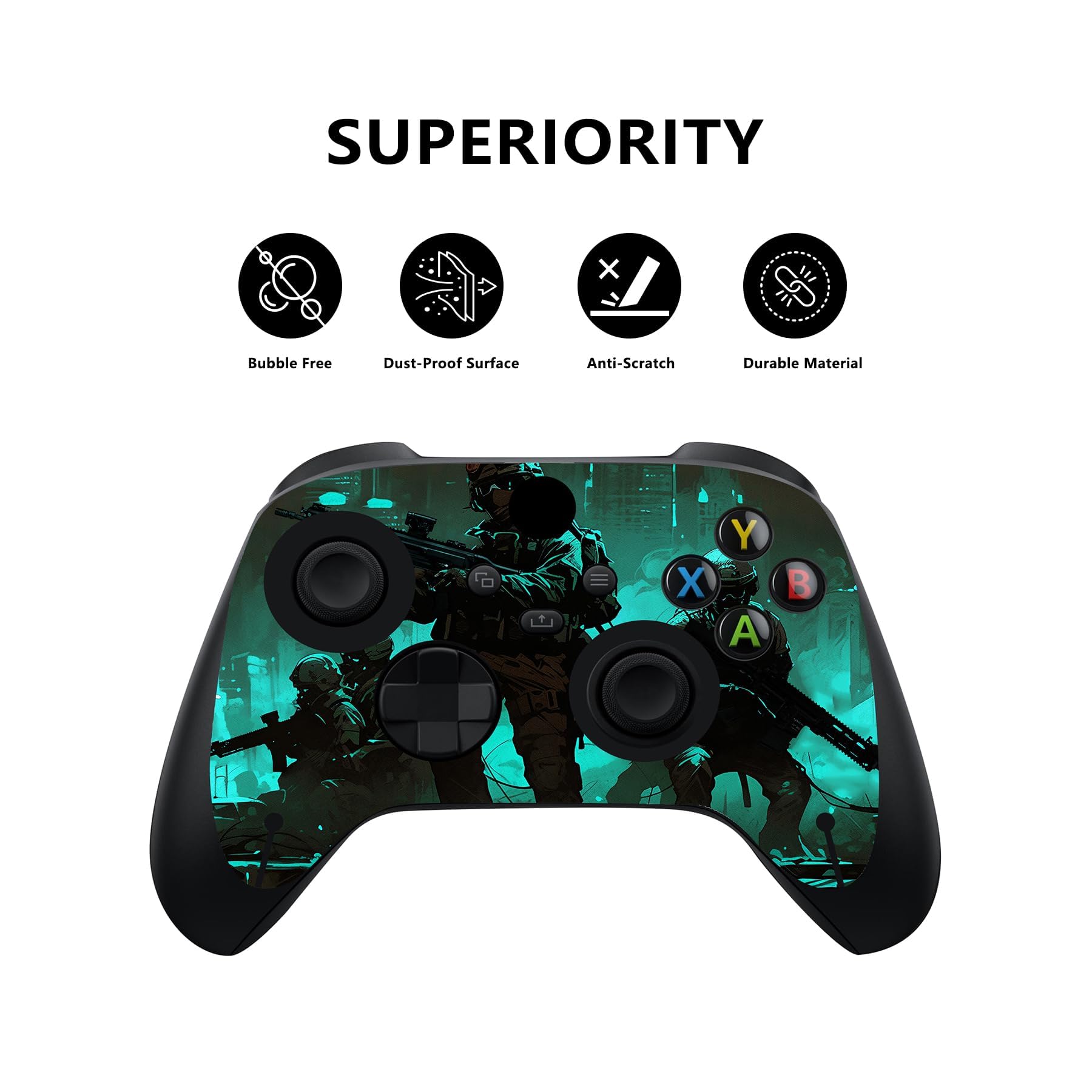 playvital custom vinyl skin for Xbox Series X console and controller with Fearlessness design decal cover sticker set.