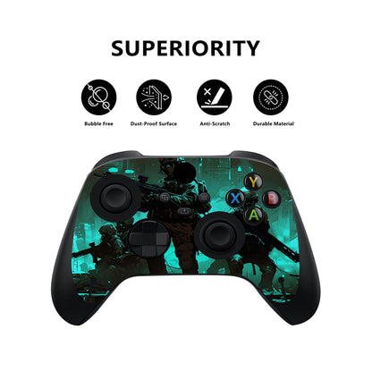 playvital custom vinyl skin for Xbox Series X console and controller with Fearlessness design decal cover sticker set.