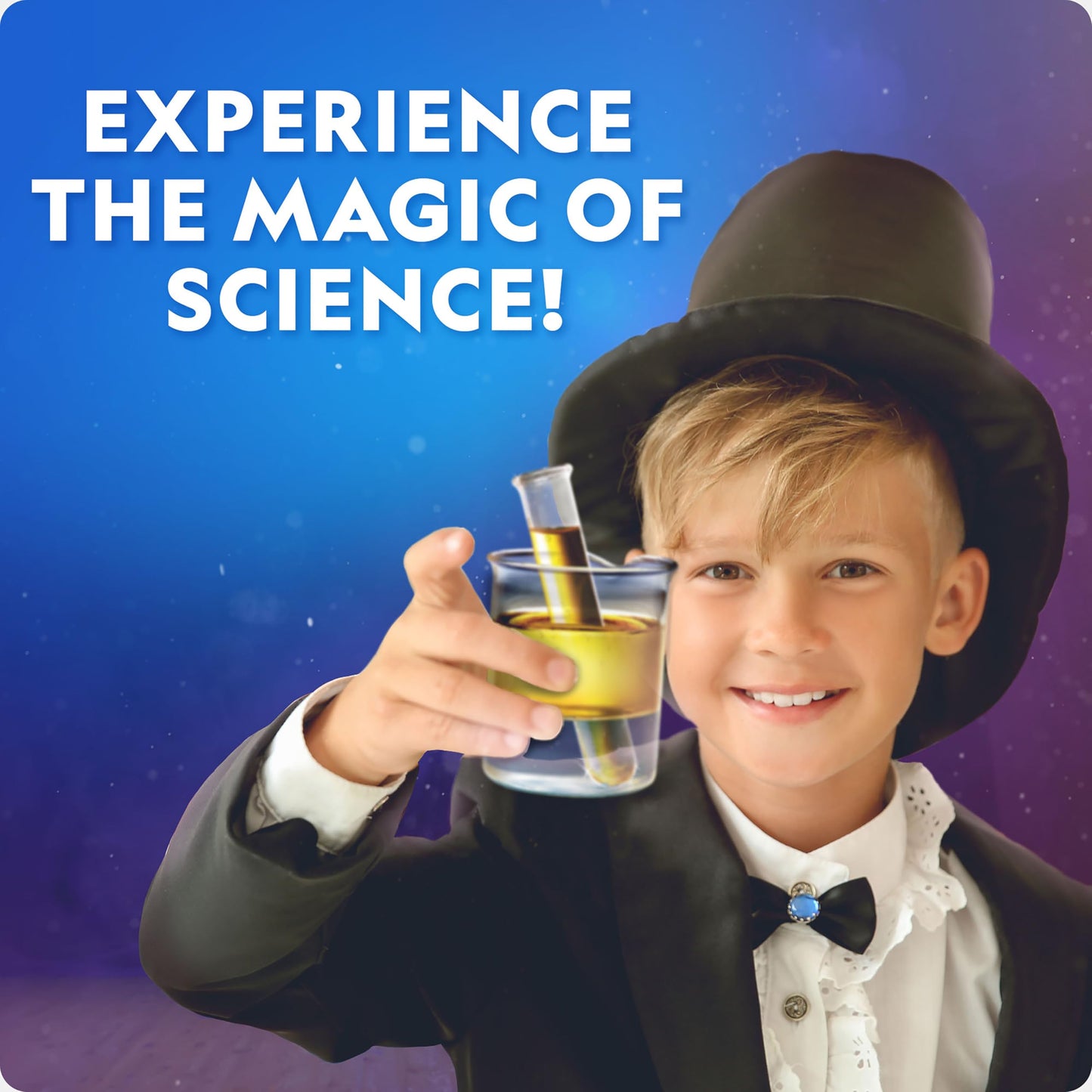 Blue Marble National Geographic Science Magic Kit with 100+ experiments, chemistry set, and STEM activities for kids' educational fun.