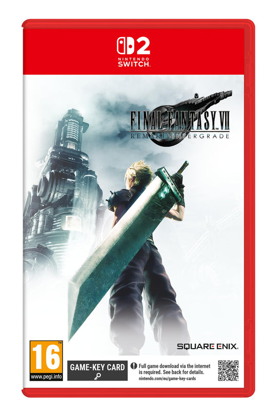 Bandai Namco Final Fantasy VII Remake Intergrade game cover art, featuring characters and vibrant fantasy artwork.